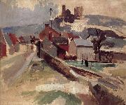 Delaunay, Robert Study of Road and church oil painting